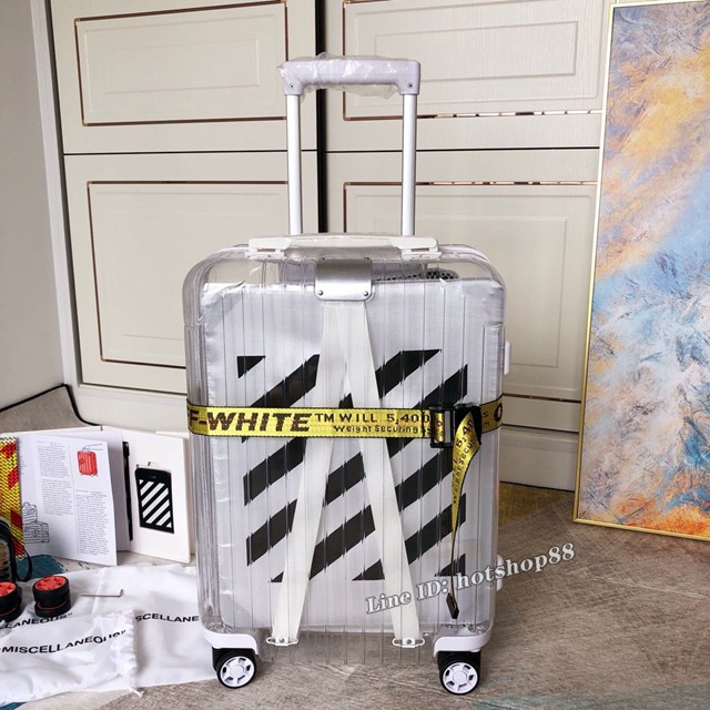 OFF-WHITE X RIMOWA聯名透明箱 RIMOWA日默瓦行李箱四輪拉杆箱 gdx1241